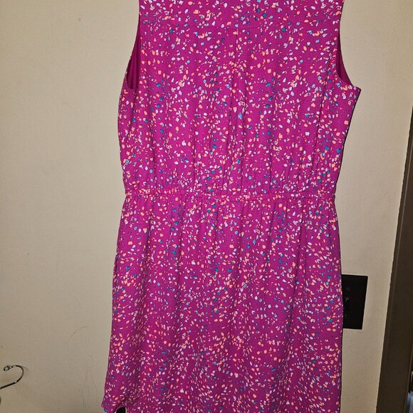 Apt. 9 Pink Confetti Sleeveless High/Low Dress XL with Pockets - Picture 2 of 7